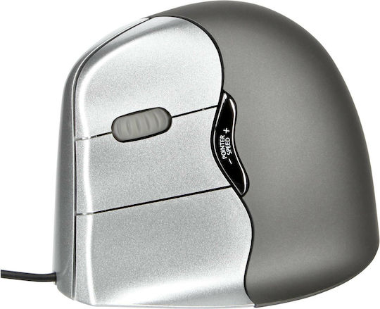 Evoluent VerticalMouse 4 Left Ενσύρματο Εργονομικό Ποντίκι για Αριστερόχειρες Γκρι - Image 3