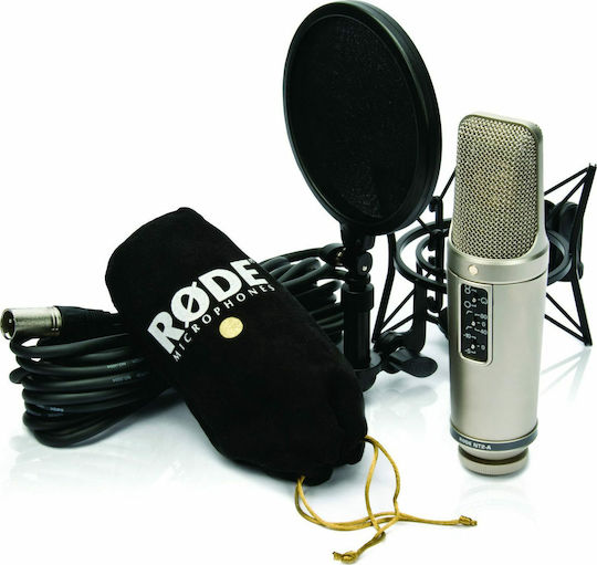 Rode NT2-A Σετ Πυκνωτικό Μικρόφωνο XLR Shock Mounted για Φωνητικά σε Χρυσό Χρώμα - Image 4