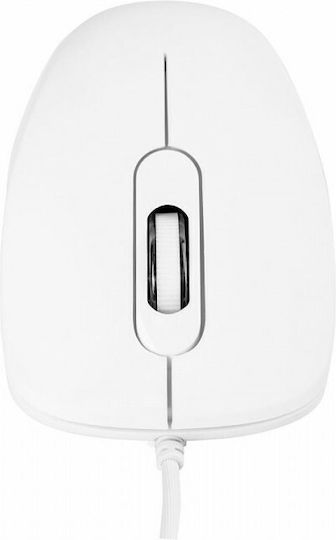 Modecom MC-M10 Ενσύρματο Ποντίκι Λευκό - Image 3