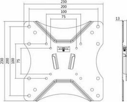 LogiLink BP0004 Βάση Τηλεόρασης Τοίχου έως 42" και 25kg - Image 2