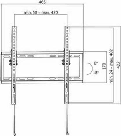 LogiLink BP0010 Βάση Τηλεόρασης Τοίχου έως 55" και 35kg - Image 2