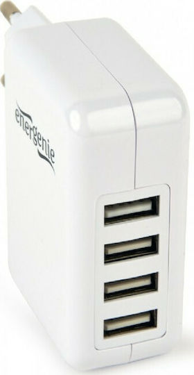 Energenie Φορτιστής Χωρίς Καλώδιο με 4 Θύρες USB-A 15W Λευκός (EG-U4AC-02) - Image 6