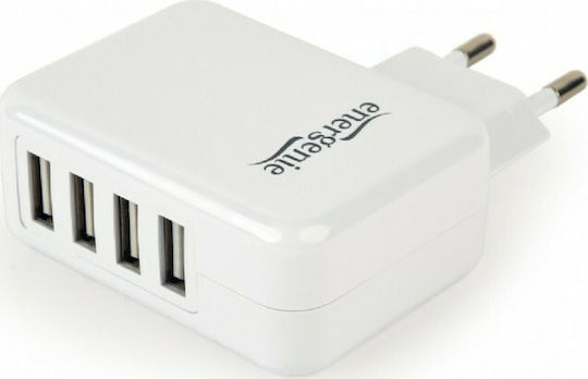 Energenie Φορτιστής Χωρίς Καλώδιο με 4 Θύρες USB-A 15W Λευκός (EG-U4AC-02) - Image 7