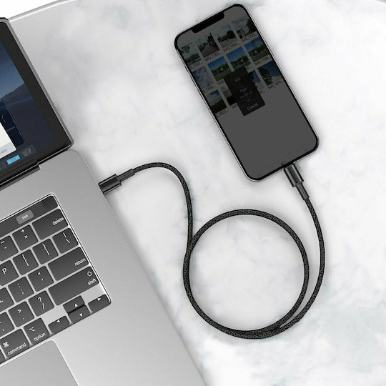 Baseus High Density Braided USB-C to Lightning Cable 20W Μαύρο 2m (CATLGD-A01) - Image 11