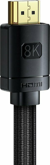 Baseus HDMI 2.1 Braided Cable HDMI male - HDMI male 2m Μαύρο CAKGQ-K01 - Image 3