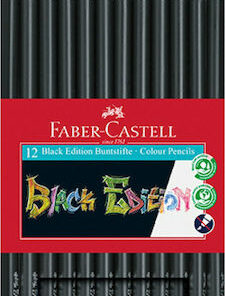Faber-Castell Black Edition SuperSoft Ξυλομπογιές Σετ 12 χρώματα 257254