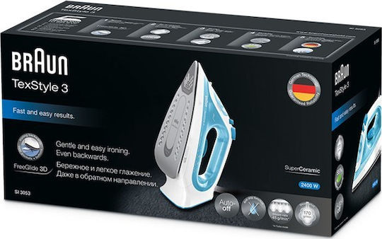 Braun TexStyle 3 SI 3053 Σίδερο Ατμού 2400W με Κεραμική Πλάκα και Συνεχόμενη Παροχή 45gr/min - Image 3
