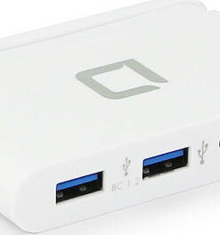 Dicota USB 3.0 Hub 4 Θυρών με σύνδεση USB-C Λευκό (D31731)