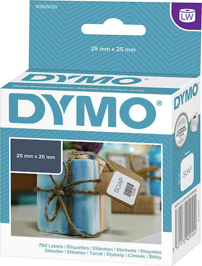 Dymo S0929120 750 Αυτοκόλλητες Ετικέτες σε Ρολό για Εκτυπωτή Ετικετών 25x25mm - Image 3