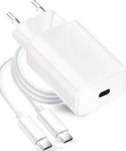 Alternative view of Forcell Φορτιστής με Θύρα USB-C και Καλώδιο USB-C - USB-C 25W Power Delivery Λευκός (5903396108099)