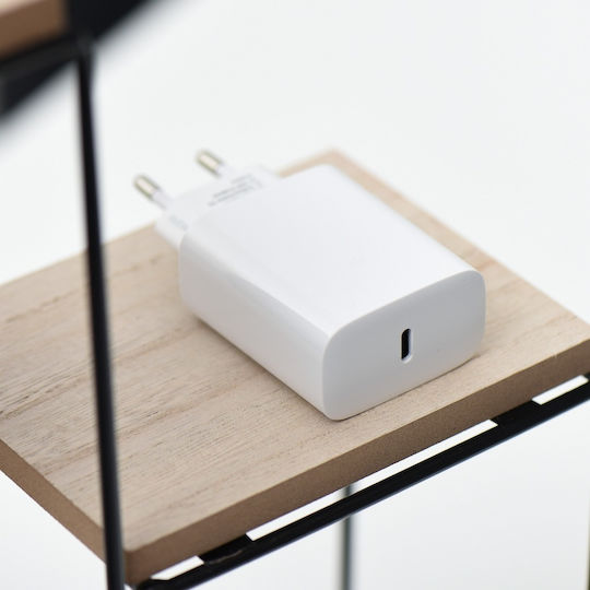 Forcell Φορτιστής με Θύρα USB-C και Καλώδιο USB-C - USB-C 25W Power Delivery Λευκός (5903396108099) - Image 3
