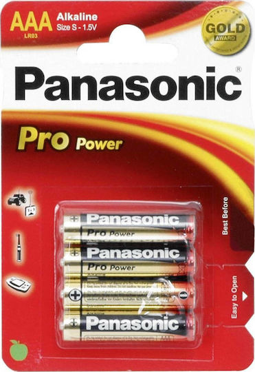 Panasonic Pro Power Αλκαλικές Μπαταρίες AAA 1.5V 4τμχ LR03PPG/4BP