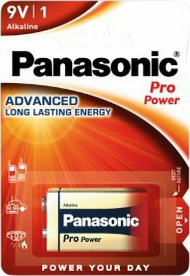 Panasonic Pro Power Αλκαλική Μπαταρία 9V 1τμχ 6LR61PPG/1BP