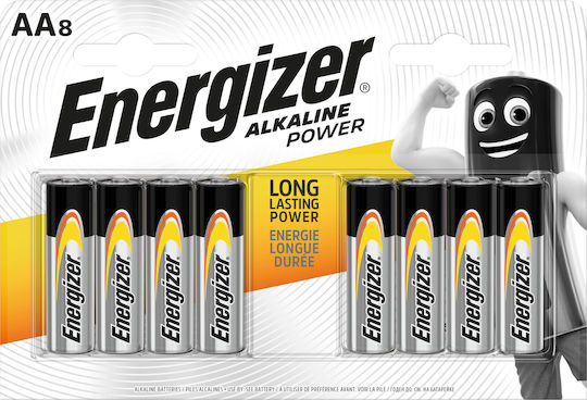 Energizer Power Αλκαλικές Μπαταρίες AA 1.5V 8τμχ