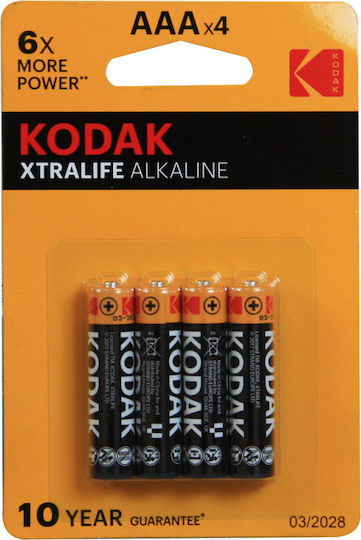 Kodak Xtralife Αλκαλικές Μπαταρίες AAA 1.5V 4τμχ MN2400 - Image 2