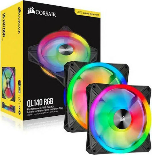 Corsair iCUE QL140 RGB Case Fan με Σύνδεση 4-Pin PWM 2τμχ - Image 8