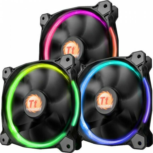 Thermaltake Riing 12 LED Case Fan 120mm με RGB Φωτισμό και Σύνδεση 4-Pin PWM 3τμχ - Image 8