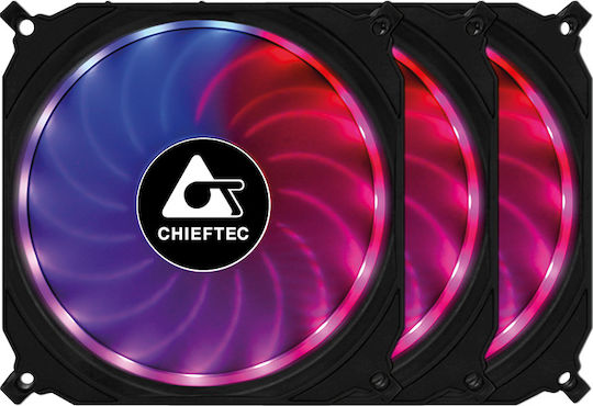 Chieftec CF-3012 RGB Case Fan 120mm με Σύνδεση 6-Pin 3τμχ - Image 4