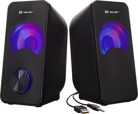Tracer Loop RGB USB Ηχεία Υπολογιστή 2.0 με RGB Φωτισμό και Ισχύ 6W Μαύρα - Image 2
