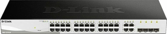 D-Link DGS-1210-28P v1 Managed L2 PoE+ Switch με 28 Θύρες Gigabit (1Gbps) Ethernet και 4 SFP Θύρες - Image 7