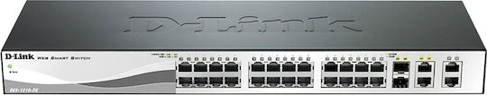 D-Link DGS-1210-28P v1 Managed L2 PoE+ Switch με 28 Θύρες Gigabit (1Gbps) Ethernet και 4 SFP Θύρες - Image 4