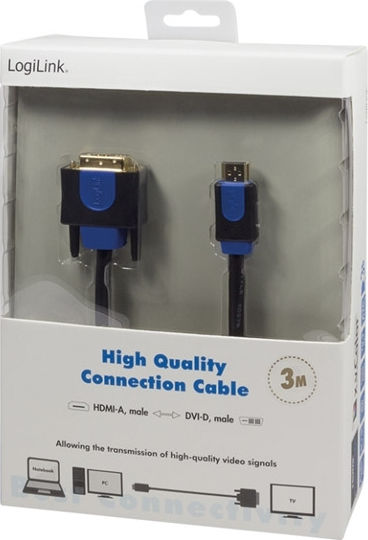 LogiLink Cable DVI-D male - HDMI male 3m (CHB3103) - Image 3