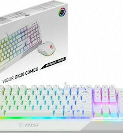 Alternative view of MSI Vigor GK30 Combo Σετ Gaming Πληκτρολόγιο με RGB φωτισμό & Ποντίκι (Αγγλικό US) Λευκό
