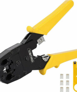 Deli Deli Tools Edl2468 Πρέσα Ακροδεκτών Δικτύου RJ12, RJ45, RJ10 με Απογυμνωτή DL2468