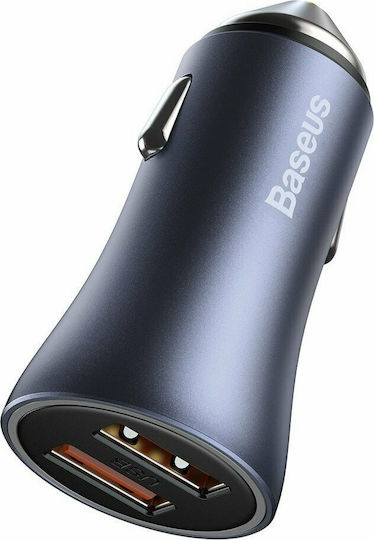 Baseus Φορτιστής Αυτοκινήτου 40W 5A Γρήγορης Φόρτισης με Θύρες: 2xUSB μαζί με Καλώδιο Type-C Γκρι TZCCJD-A0G - Image 5