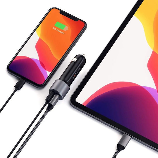 Satechi Φορτιστής Αυτοκινήτου 72W 3A με Θύρες: 1xUSB 1xType-C Μαύρος ST-TCPDCCM - Image 5