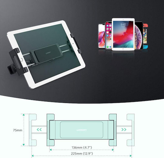 Ugreen Βάση Κινητού & Tablet Αυτοκινήτου 4.7" - 12.9" με Ρυθμιζόμενα Άγκιστρα Μαύρη 60108 - Image 6