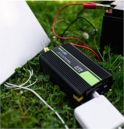 Green Cell Power Inverter Αυτοκινήτου Τροποποιημένου Ημιτόνου 1500W για Μετατροπή 24V DC σε 230V AC με 1xUSB INV23 - Image 4