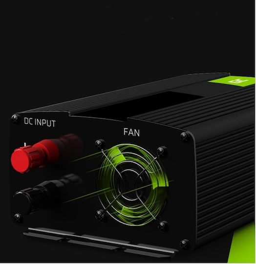 Green Cell Power Inverter Αυτοκινήτου Τροποποιημένου Ημιτόνου 1500W για Μετατροπή 24V DC σε 230V AC με 1xUSB INV23 - Image 3