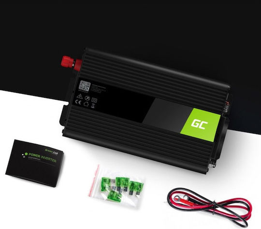 Green Cell Power Inverter Αυτοκινήτου Τροποποιημένου Ημιτόνου 1500W για Μετατροπή 24V DC σε 230V AC με 1xUSB INV23 - Image 7