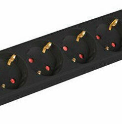 Lanberg Πολύπριζο 5 Θέσεων με USB-A, Διακόπτη και Καλώδιο 1.5m Γαλλίας (Type E) PS1-05F-0150-BK
