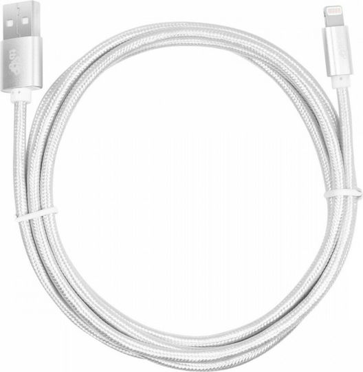 Tb Energy Braided USB to Lightning Cable Ασημί 1.5m (AKTBXKUAMFIW15S) - Image 4
