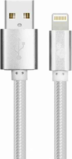 Tb Energy Braided USB to Lightning Cable Ασημί 1.5m (AKTBXKUAMFIW15S) - Image 3