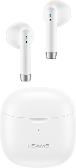 Usams IA04 Earbud Bluetooth Handsfree Ακουστικά με Θήκη Φόρτισης Λευκά - Image 6