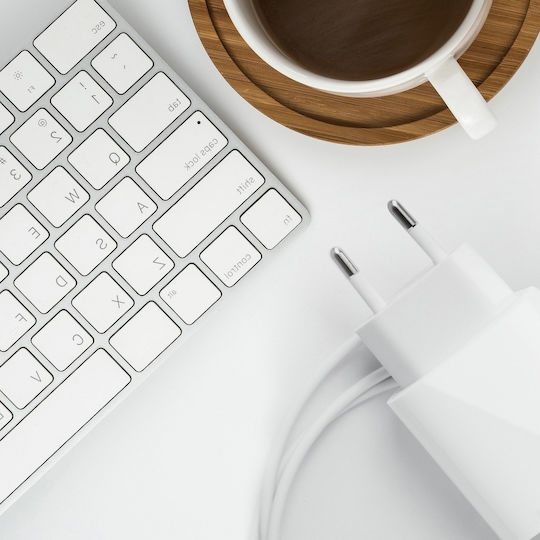 Forcell Φορτιστής με Θύρα USB-C και Καλώδιο USB-C - USB-C 25W Power Delivery Λευκός (5903396108099) - Image 4