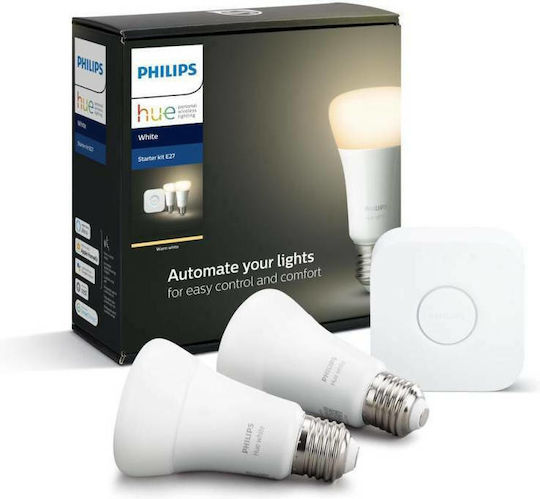 Philips Smart Λάμπες LED 9.5W για Ντουί E27 και Σχήμα A60 Θερμό Λευκό 1055lm Dimmable 2τμχ 929002469201 - Image 4