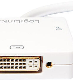 Alternative view of LogiLink Μετατροπέας mini DisplayPort male σε DVI-I / DisplayPort / HDMI female Λευκό 1τμχ CV0045A