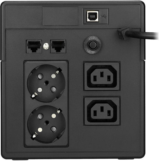 Powerwalker VI 1000 LCD UPS Line-Interactive 1000VA 600W με 4 Πρίζες - Image 3