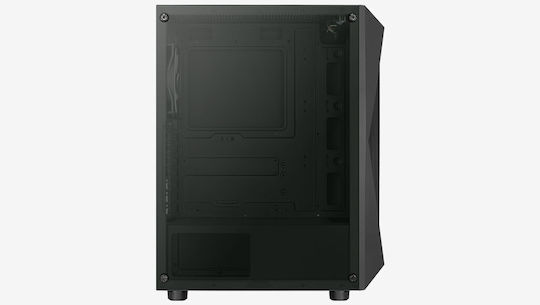 Aerocool Falcon-A-BK-V1 Gaming Midi Tower Κουτί Υπολογιστή με Πλαϊνό Παράθυρο και RGB Φωτισμό Μαύρο - Image 3