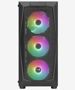 Alternative view of Aerocool Falcon-A-BK-V1 Gaming Midi Tower Κουτί Υπολογιστή με Πλαϊνό Παράθυρο και RGB Φωτισμό Μαύρο