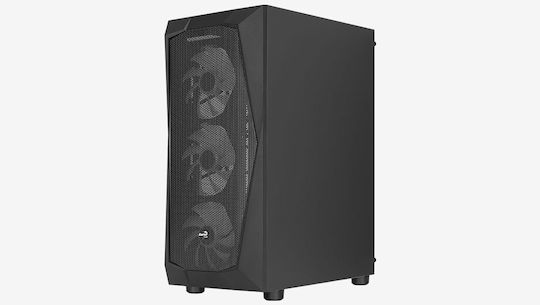 Aerocool Falcon-A-BK-V1 Gaming Midi Tower Κουτί Υπολογιστή με Πλαϊνό Παράθυρο και RGB Φωτισμό Μαύρο - Image 8