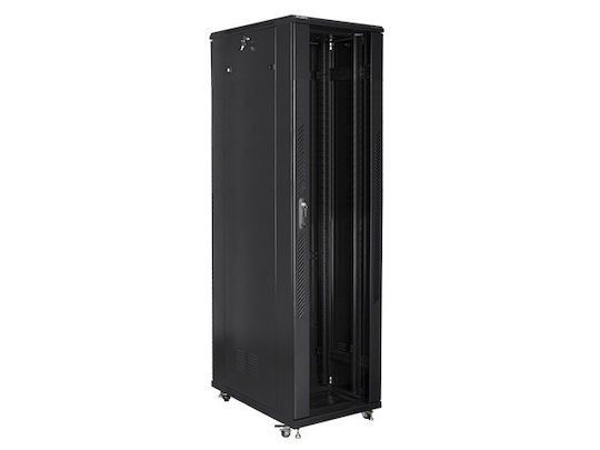 Lanberg Επιδαπέδια Καμπίνα Rack 47U Μαύρο FF01-8047-12B