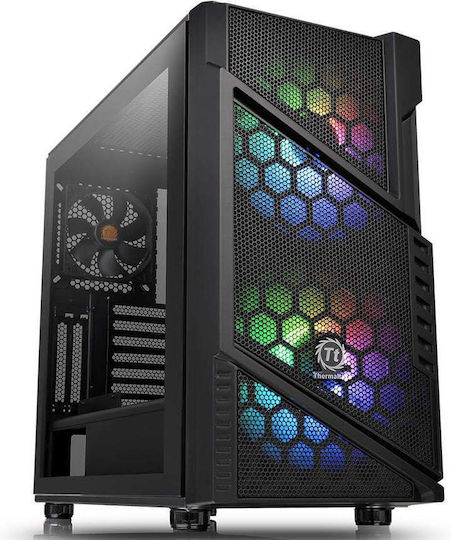 Thermaltake Commander C31 TG ARGB Edition Gaming Midi Tower Κουτί Υπολογιστή με Πλαϊνό Παράθυρο Μαύρο