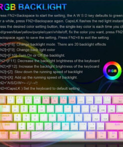 Alternative view of Redragon K616-RGB Fizz Pro Gaming Μηχανικό Πληκτρολόγιο 60% με Custom Red διακόπτες και RGB φωτισμό (Αγγλικό US) Pink/White