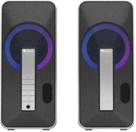 Genesis HELIUM 100BT RGB Ασύρματα Ηχεία Υπολογιστή 2.0 με RGB Φωτισμό και Bluetooth Ισχύος 10W σε Μαύρο Χρώμα - Image 7