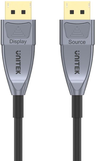 Unitek Cable DisplayPort male - DisplayPort male 10m Ασημί (C1616GY) - Image 3